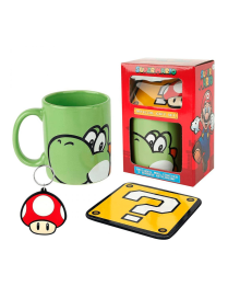 Set Taza Y Llavero Super Mario