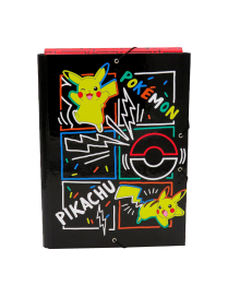 Carpeta Solapas Pokémon Pikachu Colorful