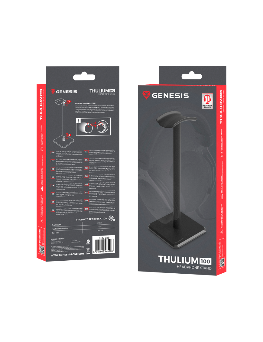 Genesis Thulium 100 Negro Soporte Auriculares