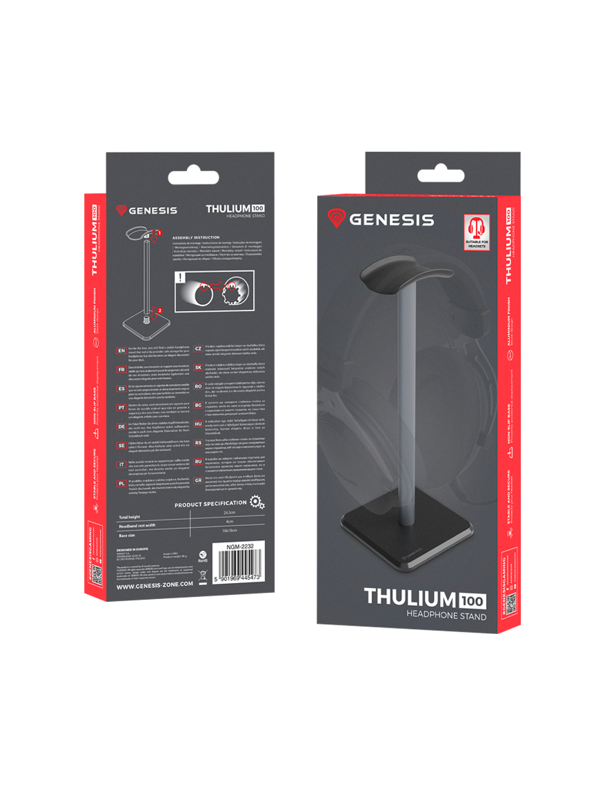 Genesis Thulium 100 Gris Soporte Auriculares